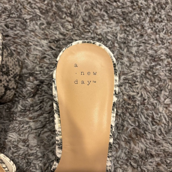 A New Day Snakeskin Pattern Mules with Buckle - Picture 3 of 5